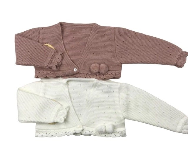 Bolero Pompones Bebé Niña